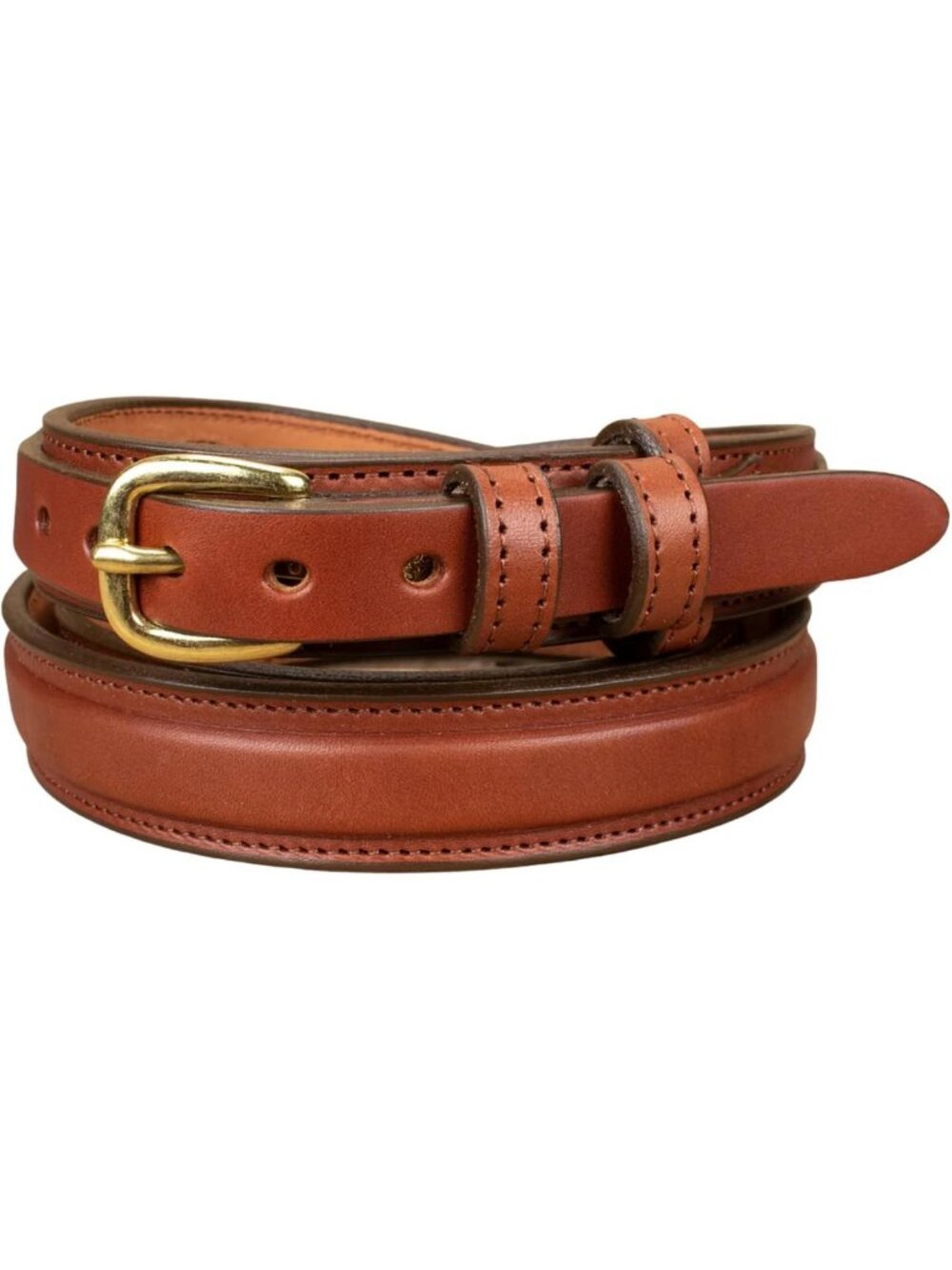 Men's Leather Ranger Belt - English Bridle, 1.25" to 0.75" Taper, Durable